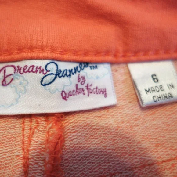 Quacker Factory Dream Jeannes Orange Pants size 6 NWT - Picture 7 of 7